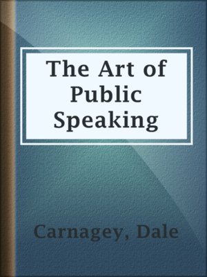 cover image of The Art of Public Speaking